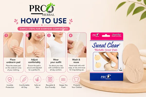 PRC_HERBAL_Sweat_Clear_Washable_Underarm_Sweat_Pads_(Cream)_|_Reusable,_Washable,_Invisible_Protection_|_Cotton_Comfort_Sweat_Absorbing_Pads_for_Men_&_Women_(2_Pads_Each)_Pack_Of_5