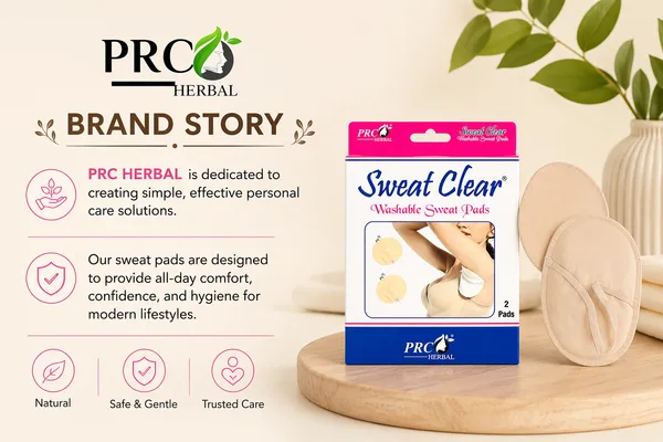 PRC_HERBAL_Sweat_Clear_Washable_Underarm_Sweat_Pads_(Cream)_|_Reusable,_Washable,_Invisible_Protection_|_Cotton_Comfort_Sweat_Absorbing_Pads_for_Men_&_Women_(2_Pads_Each)_Pack_Of_5