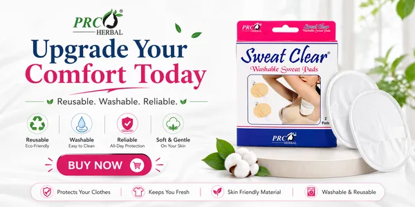 PRC_HERBAL_Sweat_Clear_Washable_Underarm_Sweat_Pads_(White)_(Pack_of_10)_|_Reusable,_Invisible_Sweat_Protection_|_No_Sweat_Marks_|_Soft_&_Comfortable_All-Day_Wear