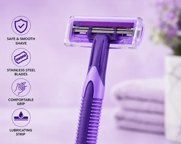 PRC_HERBAL_Women's_Disposable_Body_Razor_BE_Beautifil_|_Smooth,_Safe_&_Painless_Hair_Removal_Razor_for_Underarms,_Arms,_Legs_&_Bikini_Line_|_(Pack_Of_8)