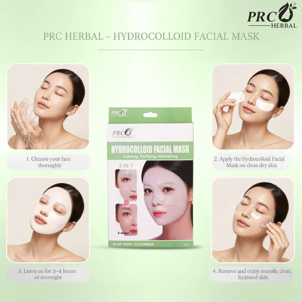 PRC_HERBAL_–_HYDROCOLLOID_FACIAL_SHEET_MASK_(ALOE_VERA_+_CUCUMBER)__(Pack_Of_2)