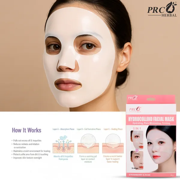 PRC_HERBAL_–_HYDROCOLLOID_FACIAL_SHEET_MASK_(STRAWBERRY_&_ROSE)__PACK_OF_4