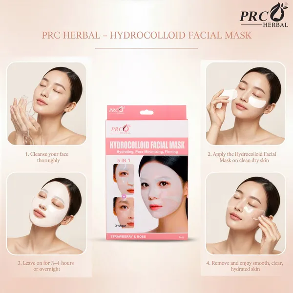 PRC_HERBAL_–_HYDROCOLLOID_FACIAL_SHEET_MASK_(STRAWBERRY_&_ROSE)__PACK_OF_4