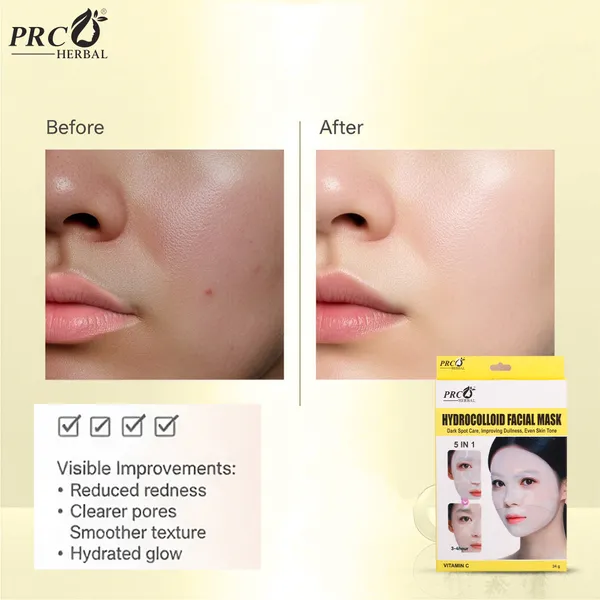 PRC_HERBAL_–_HYDROCOLLOID_FACIAL_SHEET_MASK_(VITAMIN_-_C)__(Pack_Of_2)