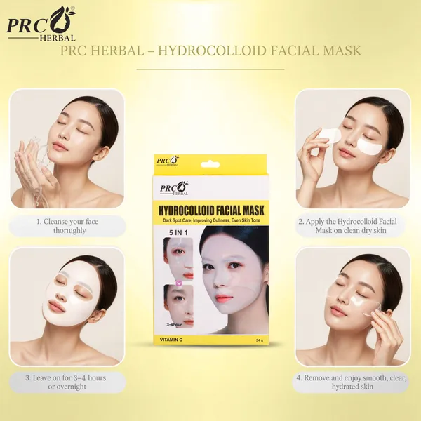 PRC_HERBAL_–_HYDROCOLLOID_FACIAL_SHEET_MASK_(VITAMIN_-_C)__(Pack_Of_2)