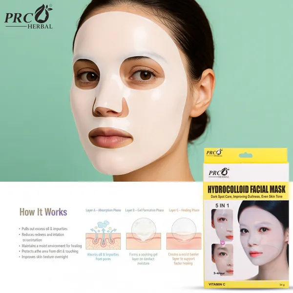 PRC_HERBAL_–_HYDROCOLLOID_FACIAL_SHEET_MASK_(VITAMIN_-_C)__(Pack_Of_2)