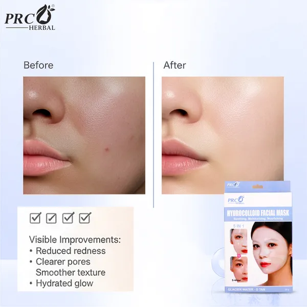 PRC_Herbal_Hydro-Collagen_Overnight_Face_Mask_PACK_OF_4|_Korean_Glass_Skin_Hydrogel_Mask_for_Deep_Hydration,_Pigmentation,_Anti-Aging_&_Pore_Minimizing_|_Hyaluronic_Acid,_Niacinamide,_Water_&_D-Tan,_34_gms_(pack_of_1)
