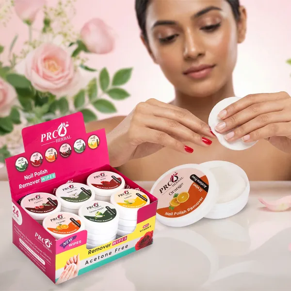 PRC_Herbal_Nail_Polish_Remover_Wipes_–_Acetone_Free_|_6_Fragrance_Variants_|_Vitamin_E_Enriched_|_Gentle_&_Travel-Friendly_Nail_Cleaner_(PACK_OF_24)