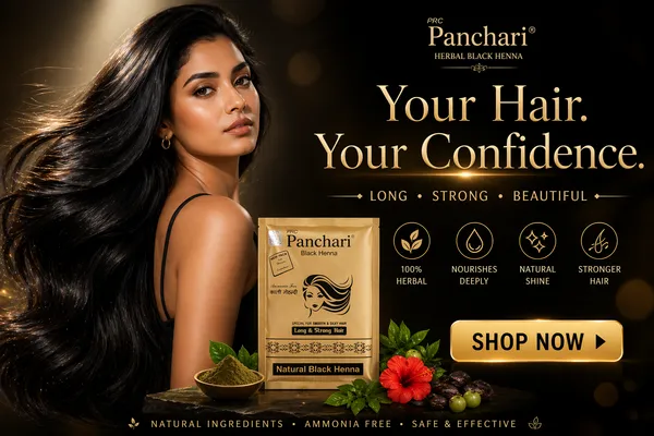 PRC_Panchari_Herbal_Black_Henna_Powder_(Gold_pause)_Pack_Of_20_–_Ammonia_Free_Natural_Hair_Color_for_Grey_Coverage_|_Smooth,_Silky_&_Long_Strong_Hair_Mehndi_(800Gms)