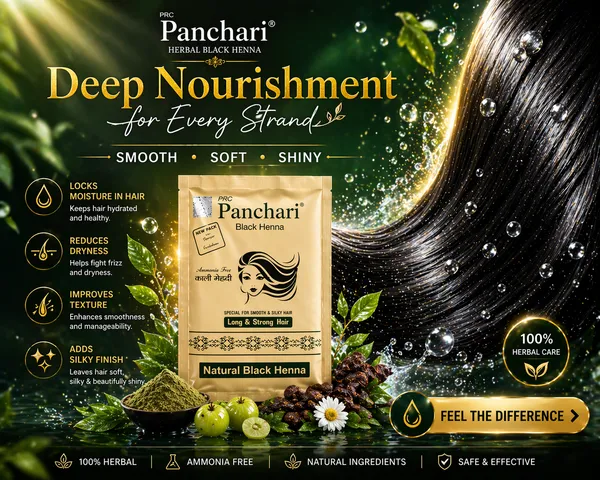 PRC_Panchari_Herbal_Black_Henna_Powder_(Gold_pause)_Pack_Of_20_–_Ammonia_Free_Natural_Hair_Color_for_Grey_Coverage_|_Smooth,_Silky_&_Long_Strong_Hair_Mehndi_(800Gms)
