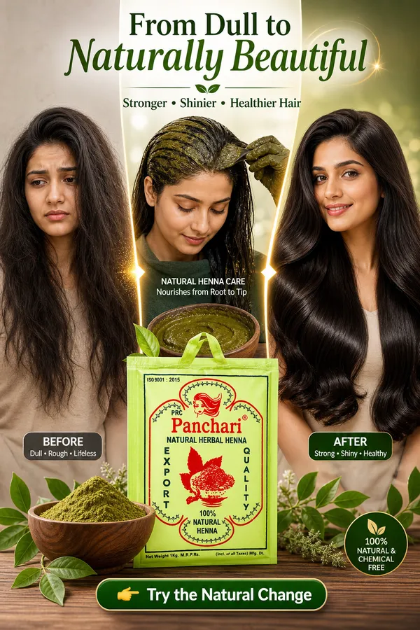 PRC_Panchari_Natural_Henna_Powder_1Kg_(PACK_OF_10)|_100%_Pure_Herbal_Mehndi_for_Hair_|_Chemical-Free_Hair_Color_&_Conditioning