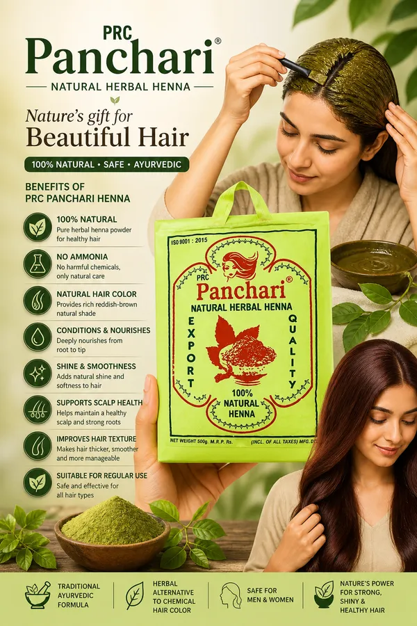 PRC_Panchari_Natural_Henna_Powder_500GMS_(PACK_OF_10)|_100%_Pure_Herbal_Mehndi_for_Hair_|_Chemical-Free_Hair_Color_&_Conditioning