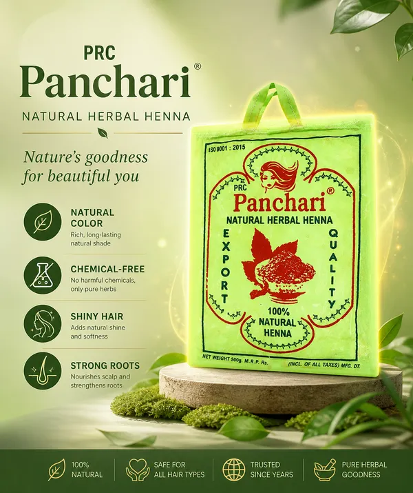 PRC_Panchari_Natural_Henna_Powder_500GMS_(PACK_OF_20)|_100%_Pure_Herbal_Mehndi_for_Hair_|_Chemical-Free_Hair_Color_&_Conditioning