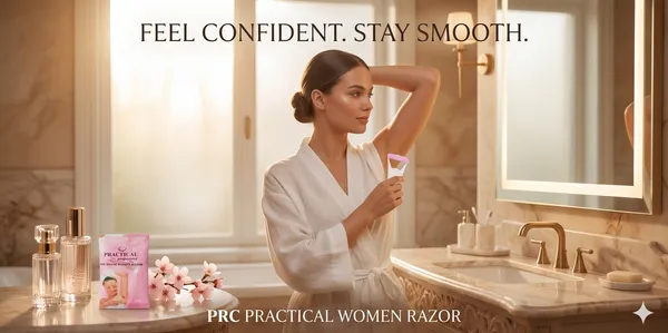 PRC_Practical_Professional_Easy_to_Use_Women_Razor_|_Safe_&_Gentle_Hair_Removal_Razor_for_Underarm_&_Body_|_Travel-Friendly_|_Pack_Of_48_/_4_Sheet