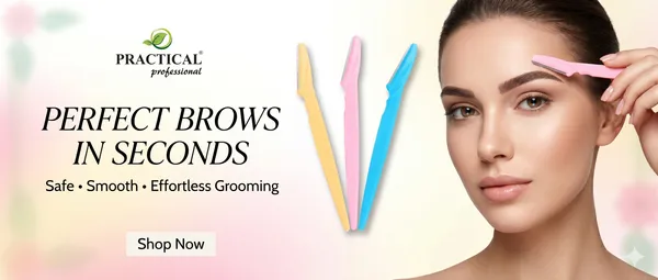 PRC_Practical_Professional_Eyebrow_Razor_for_Women_–_Safe_&_Gentle_Face_Hair_Remover_|_Dermaplaning_Tool_for_Eyebrows,_Upper_Lip_&_Facial_Hair_|_3_Pcs_Set_OF_5_(Yellow,_Pink,_Blue)