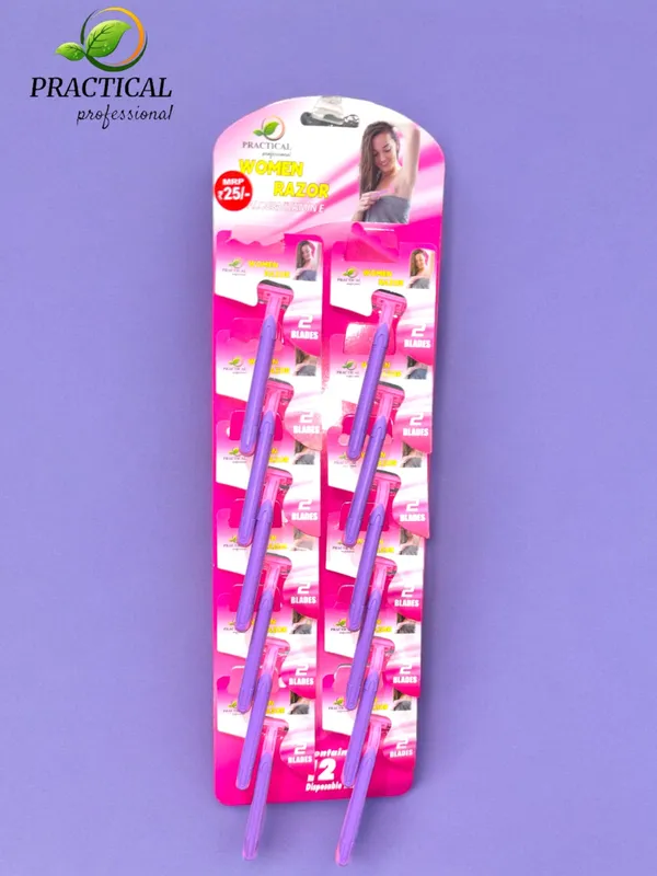PRC_Practical_Women_Soft_Razor_–_2_Blade_Disposable_Razors_|_Smooth_&_Gentle_Shaving_|_Sheet_Pack_(12_Razors)