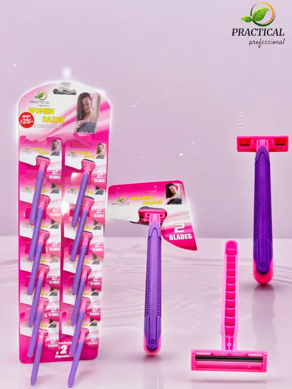 PRC_Practical_Women_Soft_Razor_–_2_Blade_Disposable_Razors_|_Smooth_&_Gentle_Shaving_|_Sheet_Pack_(12_Razors)