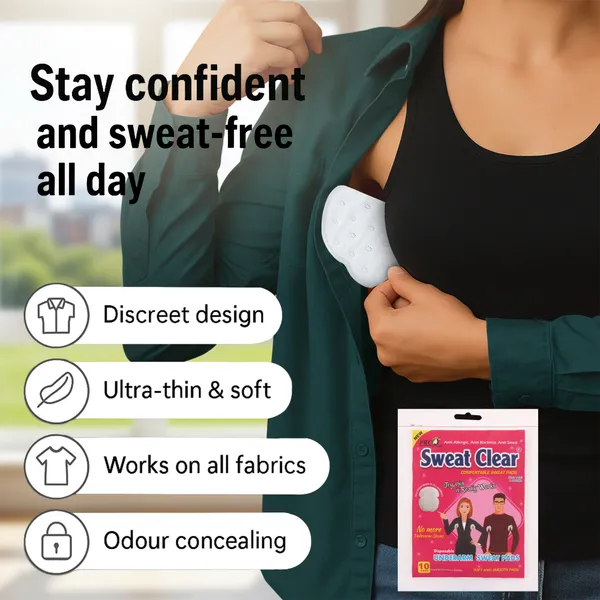 PRC_Sweat_Clear_Disposable_Underarm_Sweat_Pads_(40_PADS)_For_Women_&_Men,_Folded,_Sweat_Absorbent,_Stain_Proof,_With_Anti-Bacterial_Technology,_Bad_Odour_Control,_Skin_Friendly,_Safe_On_Any_Type_Of_Fabrics_(Each_Pack_Contain_10_Pads)_Pack_Of_4