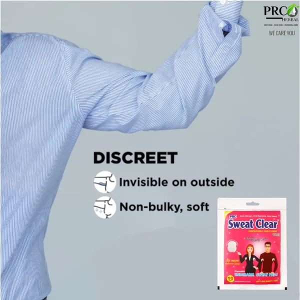 PRC_Sweat_Clear_Disposable_Underarm_Sweat_Pads_(40_PADS)_For_Women_&_Men,_Folded,_Sweat_Absorbent,_Stain_Proof,_With_Anti-Bacterial_Technology,_Bad_Odour_Control,_Skin_Friendly,_Safe_On_Any_Type_Of_Fabrics_(Each_Pack_Contain_10_Pads)_Pack_Of_4