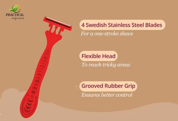 PRC_Practical_Disposable_Women_Easy_To_Use_Arm_&_Body_Razor_with_Double_Blade_Lightweight_Grip_Razor_For_Body_(Pack_Of_6)