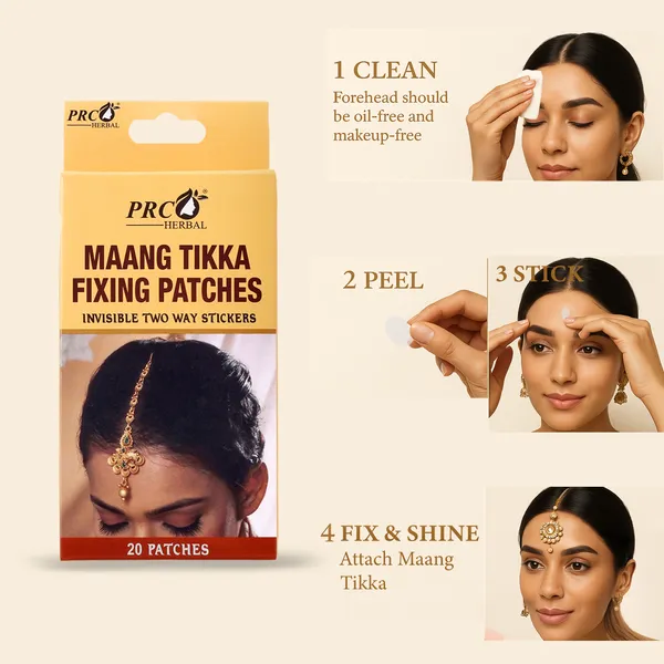 PRC_HERBAL_Transparent_Maang_Tikka_Fixing_Patches_Invisible_Double-Sided_Stickers_For_Secure_Maang_Tikka_Fixing_Strong_Hold,_Easy_To_Use,_Gentle_On_Skin_(Each_Pack_Contain_20_Patches)_Pack_Of_6