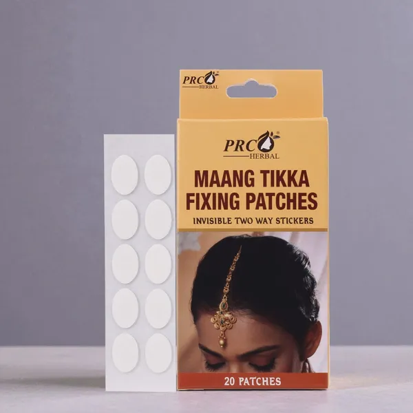 PRC_HERBAL_Transparent_Maang_Tikka_Fixing_Patches_Invisible_Double-Sided_Stickers_For_Secure_Maang_Tikka_Fixing_Strong_Hold,_Easy_To_Use,_Gentle_On_Skin_(Each_Pack_Contain_20_Patches)_Pack_Of_6