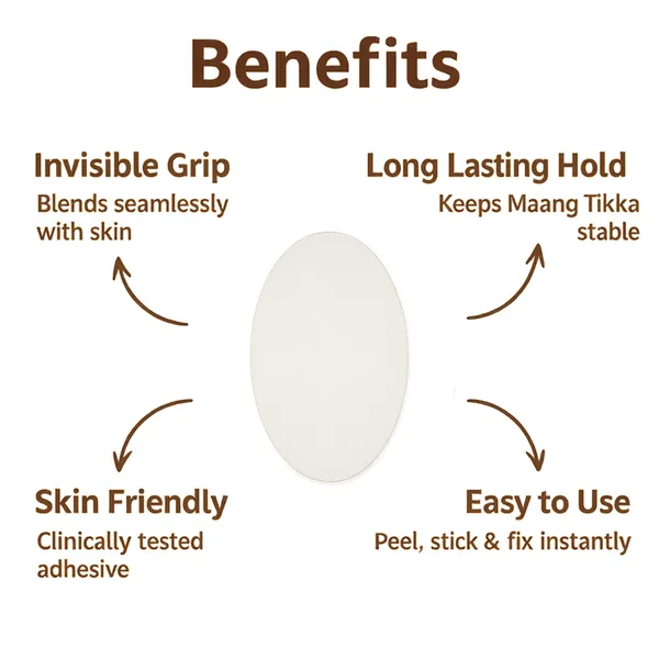 PRC_HERBAL_Transparent_Maang_Tikka_Fixing_Patches_Invisible_Double-Sided_Stickers_For_Secure_Maang_Tikka_Fixing_Strong_Hold,_Easy_To_Use,_Gentle_On_Skin_(Each_Pack_Contain_20_Patches)_Pack_Of_6