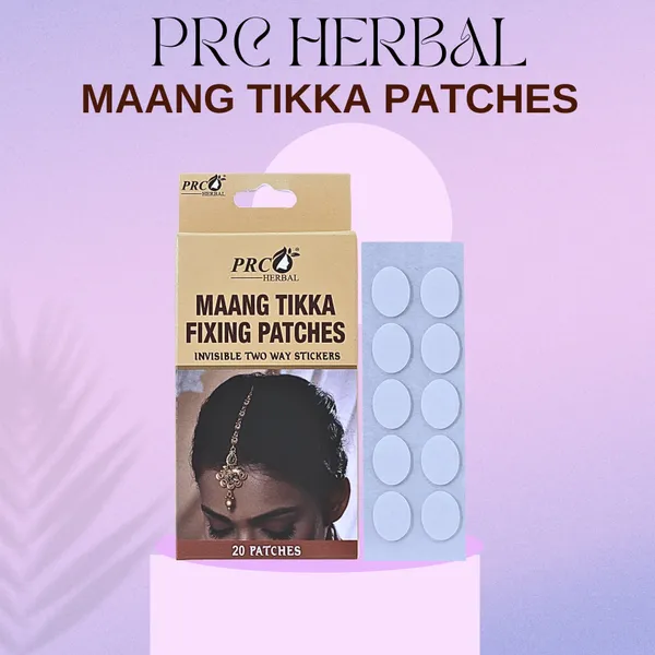 PRC_HERBAL_Transparent_Maang_Tikka_Fixing_Patches_Invisible_Double-Sided_Stickers_For_Secure_Maang_Tikka_Fixing_Strong_Hold,_Easy_To_Use,_Gentle_On_Skin_(Each_Pack_Contain_20_Patches)_Pack_Of_6