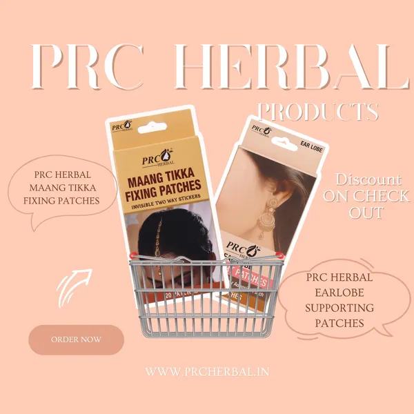 PRC_HERBAL_Transparent_Maang_Tikka_+_Earlobe_Support_Patch_Combo_|_Strong_Hold_|_Skin-Friendly_(80_Patches)
