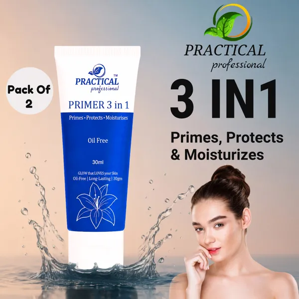 PRC_Practical_Professional_3-In-1_Face_Primer_Makeup_Base,_Oil_Free_,_Primes_,_Protects_&_Moisturizer-_For_Smooth,_Radiant_Skin_Pack_Of_2