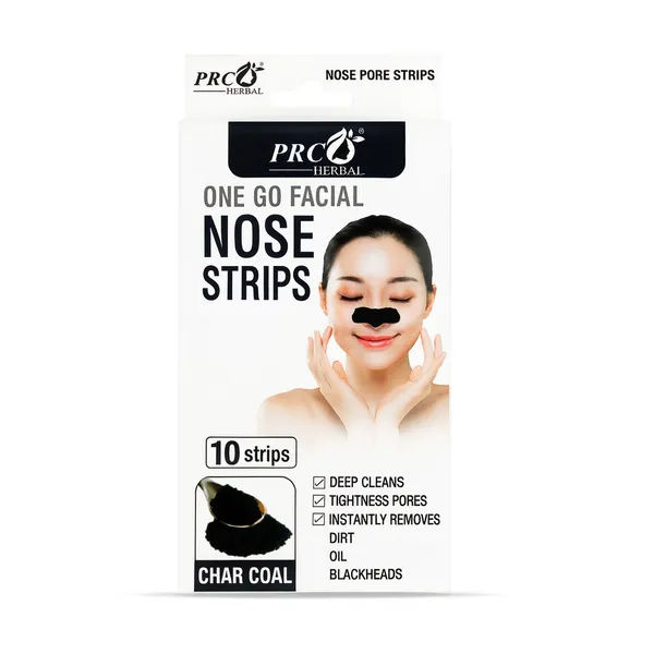 PRC_HERBAL_Nose_Pore_Strips_Charcoal_For_Blackhead_Removal_And_Pore_Tightening_Herbal_Deep_Cleansing_Nose_Pore_Strips_Removes_Dirt,_Oil_&_Whiteheads_(Each_Pack_Contain_10_Strips)_Pack_Of_4