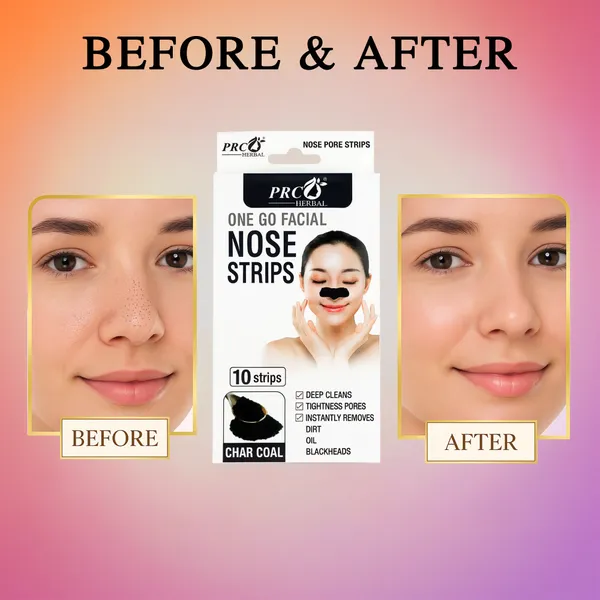 PRC_HERBAL_Nose_Pore_Strips_Charcoal_For_Blackhead_Removal_And_Pore_Tightening_Herbal_Deep_Cleansing_Nose_Pore_Strips_Removes_Dirt,_Oil_&_Whiteheads_(Each_Pack_Contain_10_Strips)_Pack_Of_4