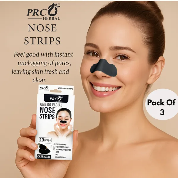 PRC_HERBAL_Nose_Pore_Strips_Charcoal_For_Blackhead_Removal_And_Pore_Tightening_Herbal_Deep_Cleansing_Nose_Pore_Strips_Removes_Dirt,_Oil_&_Whiteheads_(Each_Pack_Contain_10_Strips)_Pack_Of_3