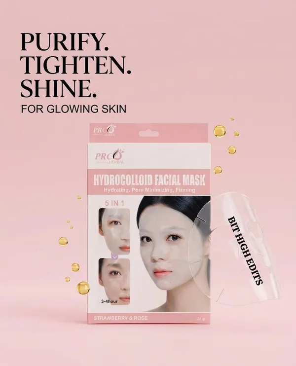 PRC_HERBAL_–_HYDROCOLLOID_FACIAL_SHEET_MASK_(STRAWBERRY_&_ROSE)__PACK_OF_4