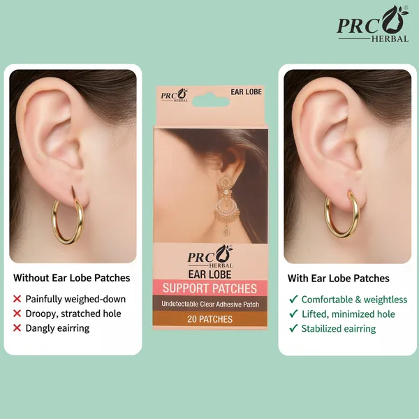 PRC_HERBAL_Transparent_Earlobe_Support_Patches_Women_Invisible_Waterproof_Fashion_Ear_Lobe_Support_For_Earrings_Self_Adhesive_Oval_Ear_Lobe_Tape_Support_For_Heavy_Earrings_Flexible_(Each_Pack_Contain_20_Patches)_Pack_Of_4