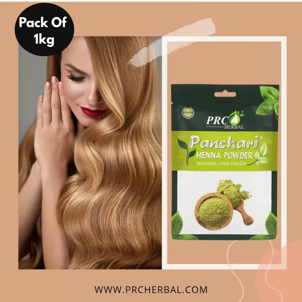 PRC_Panchari_Natural_Henna_Powder_(1Kg)_100%_Pure_&_Organic_For_Hair_&_Skin_Conditioning_&_Coloring_Safe_&_Gentle_