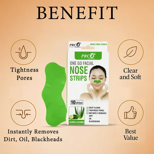 PRC_HERBAL_Nose_Pore_Strips_Aloevera_&_Cucumbar_For_Blackhead_Removal_And_Pore_Tightening_Herbal_Deep_Cleansing_Nose_Pore_Strips_Removes_Dirt,_Oil_&_Whiteheads_(Each_Pack_Contain_10_Strips)_Pack_Of_4