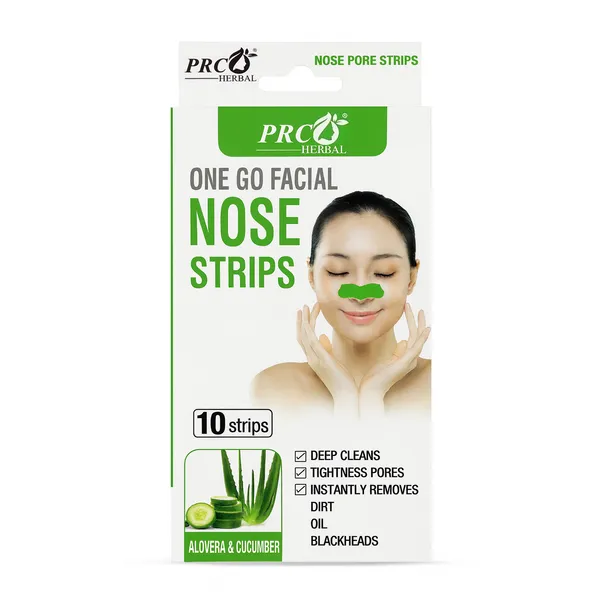 PRC_HERBAL_Nose_Pore_Strips_Aloevera_&_Cucumbar_For_Blackhead_Removal_And_Pore_Tightening_Herbal_Deep_Cleansing_Nose_Pore_Strips_Removes_Dirt,_Oil_&_Whiteheads_(Each_Pack_Contain_10_Strips)_Pack_Of_4