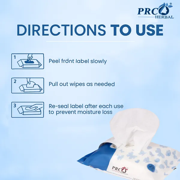 PRC_HERBAL_Jasmine_Refreshing_Wet_Wipes_For_Face_Facial_Cleansing_Refreshing_&_Skin_Hydration_Soothing_For_Skin_Ph_Balance_&_Alcohol_Free_Nourishing_With_Fruit_Extract_(_Each_Pack_Contain_25_Wipes)_(Pack_Of_10)