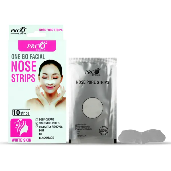 PRC_HERBAL_Nose_Pore_Strips_White_Skin_For_Blackhead_Removal_And_Pore_Tightening_Herbal_Deep_Cleansing_Nose_Pore_Strips_Removes_Dirt,_Oil_&_Whiteheads_(Each_Pack_Contain10_Strips)_Pack_Of_4