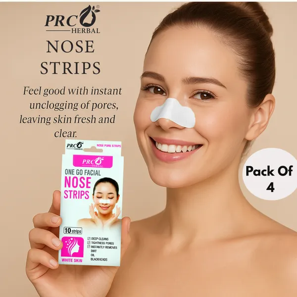 PRC_HERBAL_Nose_Pore_Strips_White_Skin_For_Blackhead_Removal_And_Pore_Tightening_Herbal_Deep_Cleansing_Nose_Pore_Strips_Removes_Dirt,_Oil_&_Whiteheads_(Each_Pack_Contain10_Strips)_Pack_Of_4