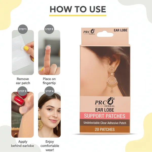 PRC_HERBAL_Transparent_Earlobe_Support_Patches_Women_Invisible_Waterproof_Fashion_Ear_Lobe_Support_For_Earrings_Self_Adhesive_Oval_Ear_Lobe_Tape_Support_For_Heavy_Earrings_Flexible_(Each_Pack_Contain_20_Patches)_Pack_of_10