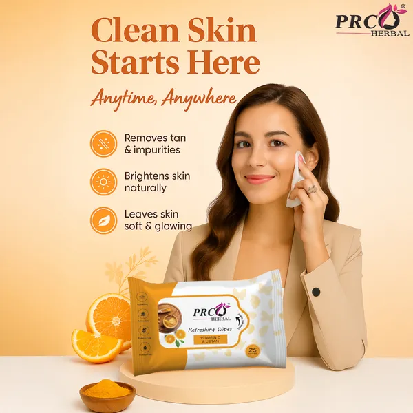 PRC_HERBAL_Ubtan_&_Vitamin-C_Refreshing_Wet_Wipes_For_Face_Facial_Cleansing_Refreshing_&_Skin_Hydration_Soothing_For_Skin_Ph_Balance_&_Alcohol_Free_Nourishing_With_Fruit_Extract_(Each_Pack_Contain_25Wipes)_(Pack_Of_6)