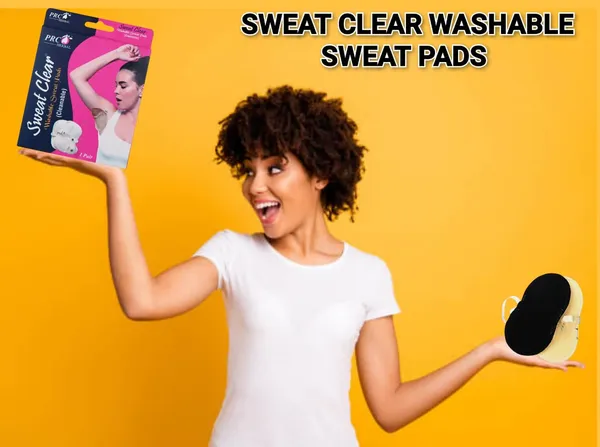 PRC_Sweat_Clear_Premium_Reusable_Washable_Underarms_Sweat_Pads_(Black),_Under_Arm_Sweat_Protectors,_Breathable_Absorbent_Sweat_Pads_(Each_Pack_Contain_2_Pads)_(Pack_Of_3)