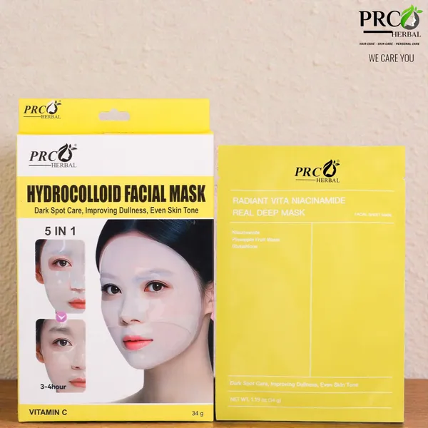 PRC_HERBAL_–_HYDROCOLLOID_FACIAL_SHEET_MASK_(VITAMIN_-_C)__(Pack_Of_2)