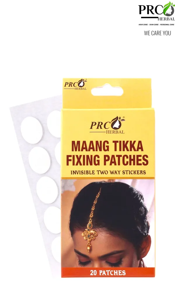 PRC_HERBAL_Transparent_Maang_Tikka_Fixing_Patches_Invisible_Double-Sided_Stickers_For_Secure_Maang_Tikka_Fixing_Strong_Hold,_Easy_To_Use,_Gentle_On_Skin_(Each_Pack_Contain_20_Patches)_Pack_Of_4