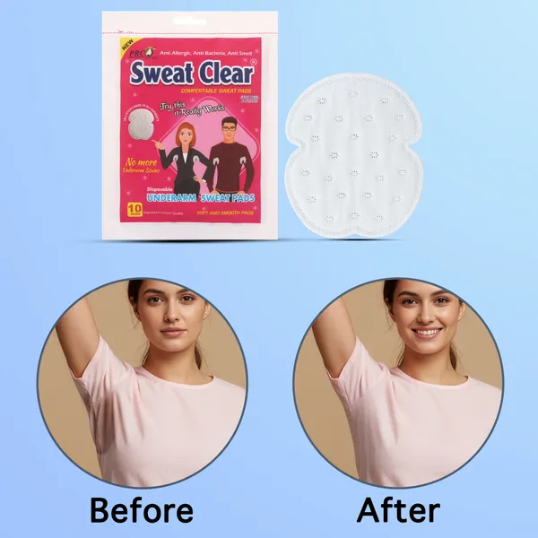 PRC_Sweat_Clear_Disposable_Underarm_Sweat_Pads_(60_PADS)_For_Women_&_Men,_Folded,_Sweat_Absorbent,_Stain_Proof,_With_Anti-Bacterial_Technology,_Bad_Odour_Control,_Skin_Friendly,_Safe_On_Any_Type_Of_Fabrics_(Each_Pack_Contain_10_Pads)_Pack_Of_6