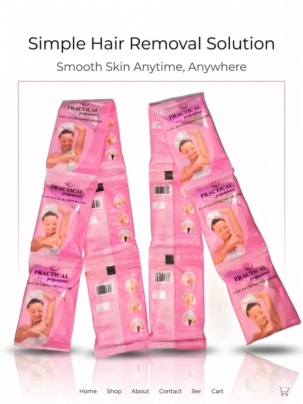PRC_Practical_Professional_Easy_to_Use_Women_Razor_|_Safe_&_Gentle_Hair_Removal_Razor_for_Underarm_&_Body_|_Travel-Friendly_|_Pack_Of_48_/_4_Sheet