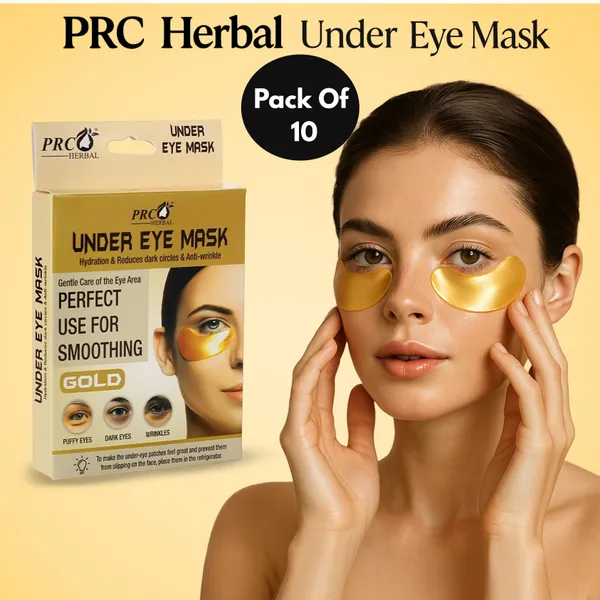 PRC_HERBAL_Under_Eye_Mask_Gold_Hydrating_Patches_For_Dark_Circles,_Perfect_Use_For_Smoothing_,_Puffy_Eyes_&_Wrinkles_Brightening_&_Anti-Wrinkle_Under_Eye_Treatment_(Each_Pack_Contain_4_Eye_Mask)_(Pack_Of_10)