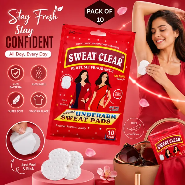 PRC_Sweat_Clear_Disposable_Underarm_Sweat_Pads_(100_Pads)_For_Women_&_Men,_Folded,_Sweat_Absorbent,_Stain_Proof,_With_Anti-Bacterial_Technology,_Bad_Odour_Control,_Skin_Friendly,_Safe_On_Any_Type_Of_Fabrics_(Each_Pack_Contain_10_Pads)_Pack_Of_10